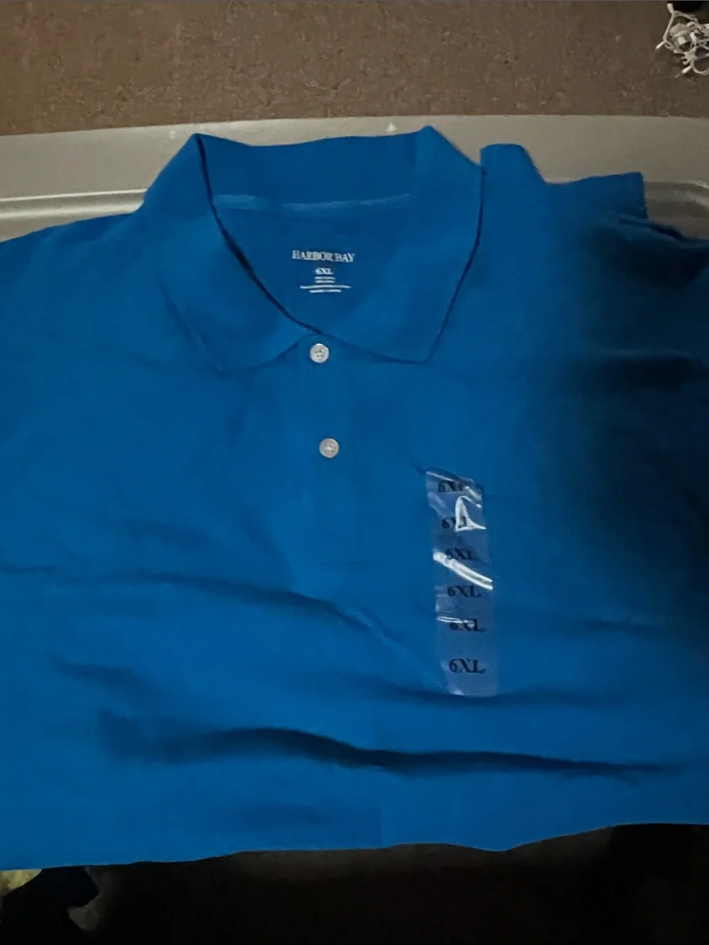 Harbor Bay Men's Polo — Bright Blue Short-Sleeve Sz 6XL - Picture 1 of 3